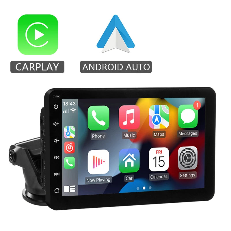Hippcron 7" Portable CarPlay & Android Auto Car Radio