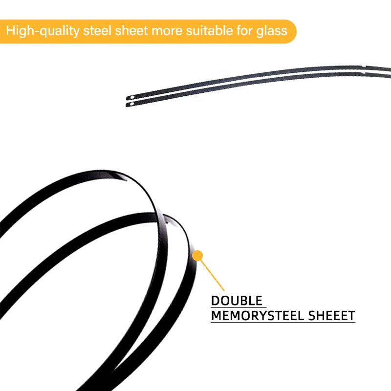 Universal Soft Rubber Wiper Blades – 14" to 24" U-Type
