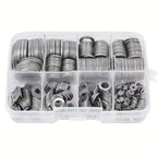 Stainless Steel Flat Washer Assortment Kit 180pcs – M2 to M10