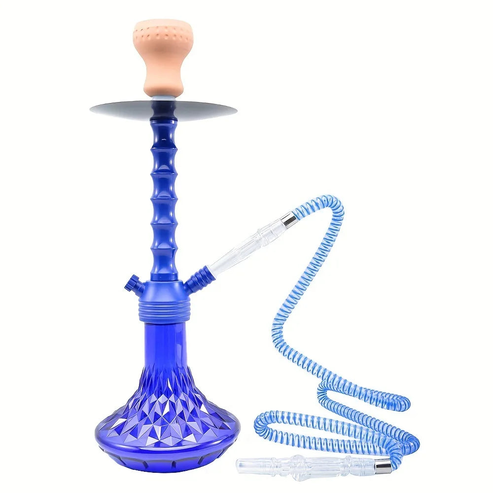 20inch Heght 52cm Acrylic Shisha Hookah Single Hose Unbreakable with Tray Chicha Nargile Water Pipe Plastic Clay Bowl - Deal Done