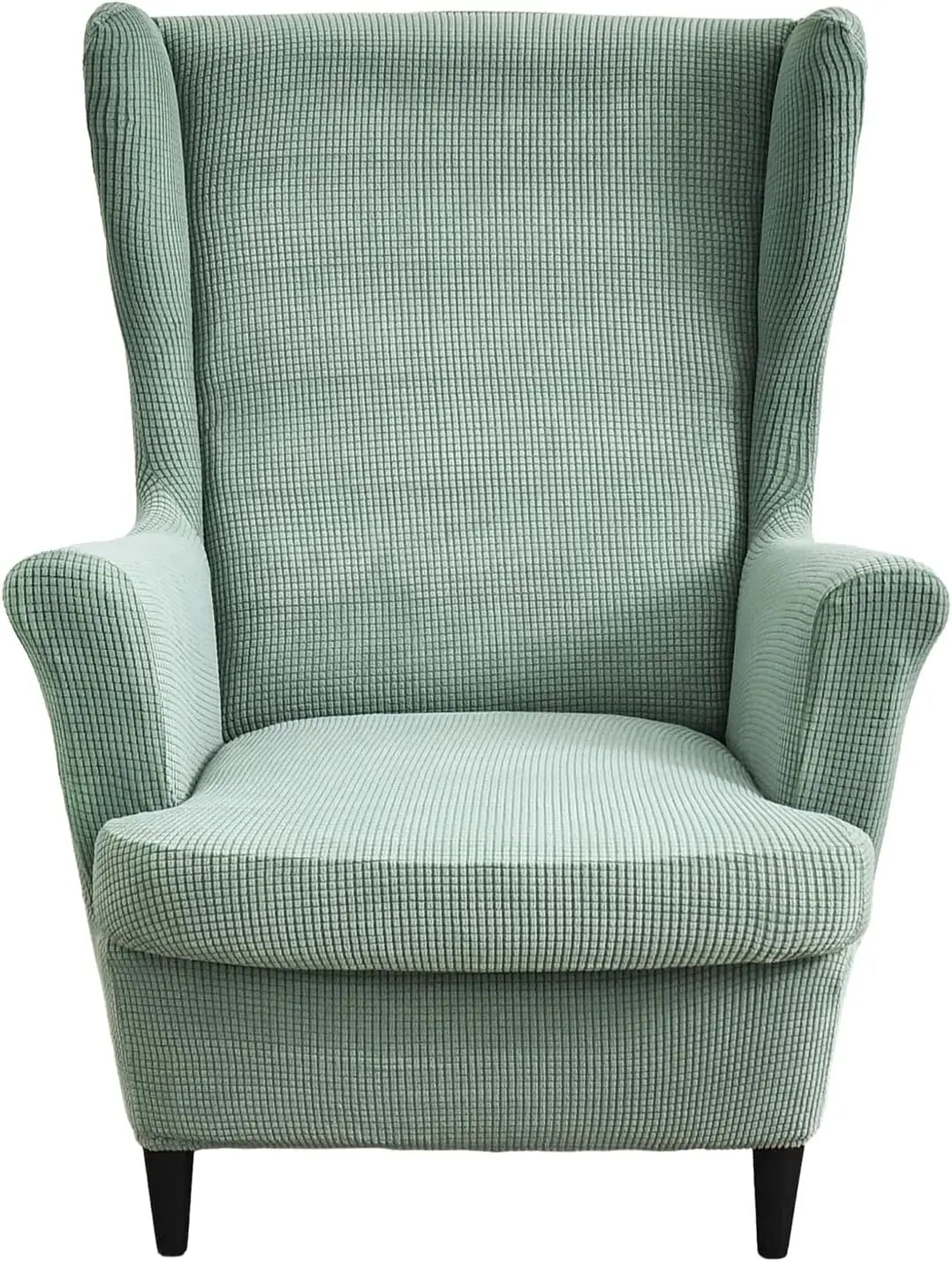 XMSJ Wingback Chair Cover with Cushion - Stretch Slipcover Washable Polyester - Deal Done