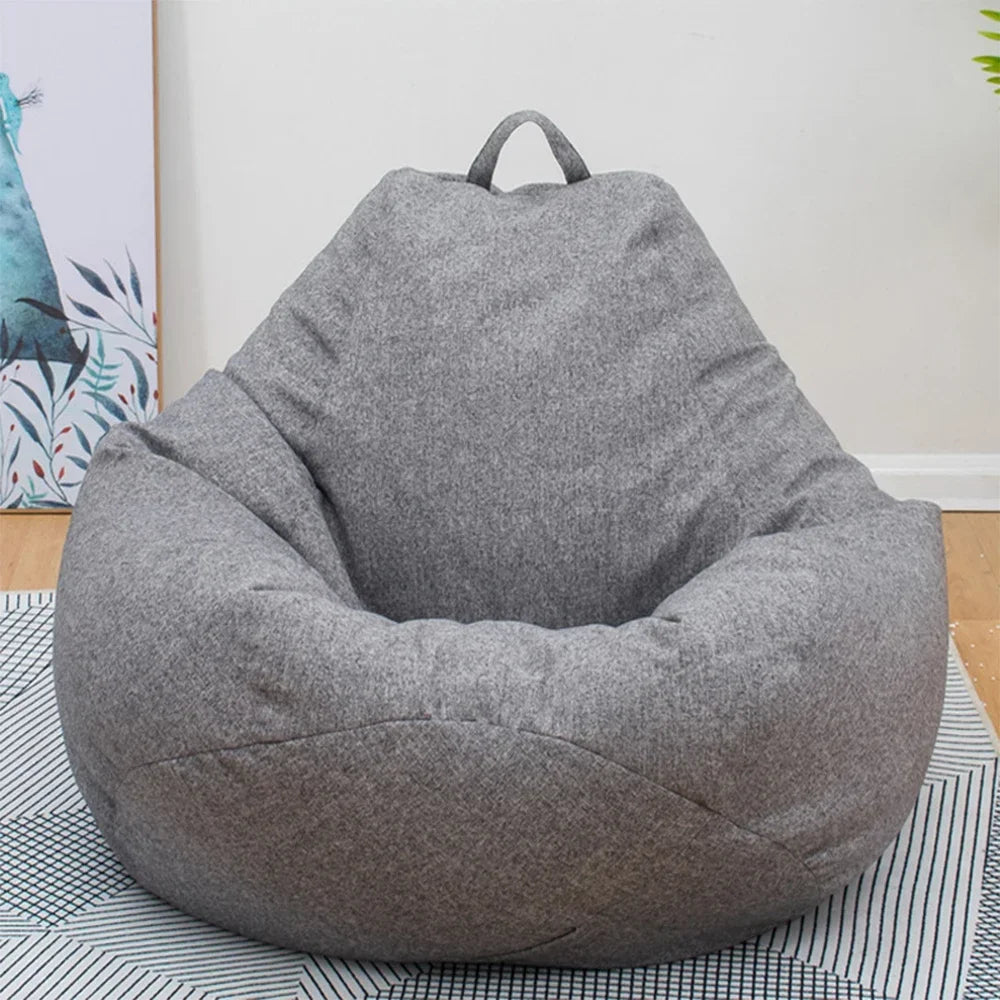 Bean Bag Sofa Cover Only 80x90cm - Linen Fabric Lazy Chair Cover (No Filler) - Deal Done