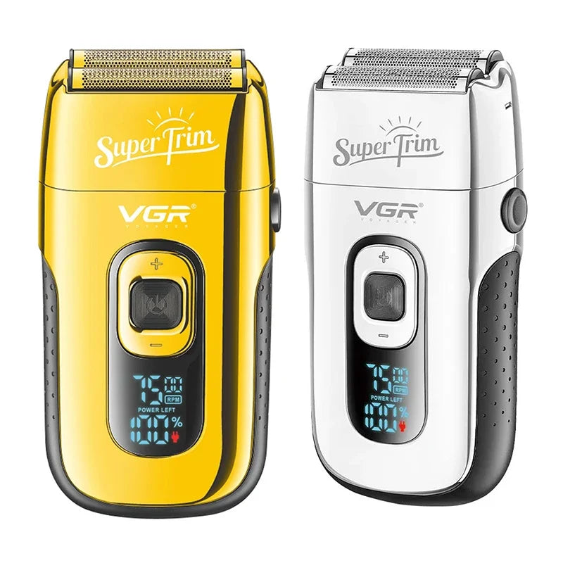VGR 3-Speed Rechargeable Beard Electric Shaver For Men Hair Razor Bald Head Fade Shaving Machine Finishing Tool With Extra Mesh - Deal Done