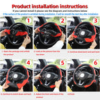 Carbon Fiber Steering Wheel Cover 14.5"-15" Multi-Color
