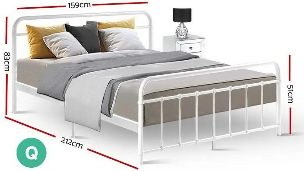 XMSJ Metal Platform Bed Frame with Headboard - Heavy Duty 300kg Capacity - Deal Done