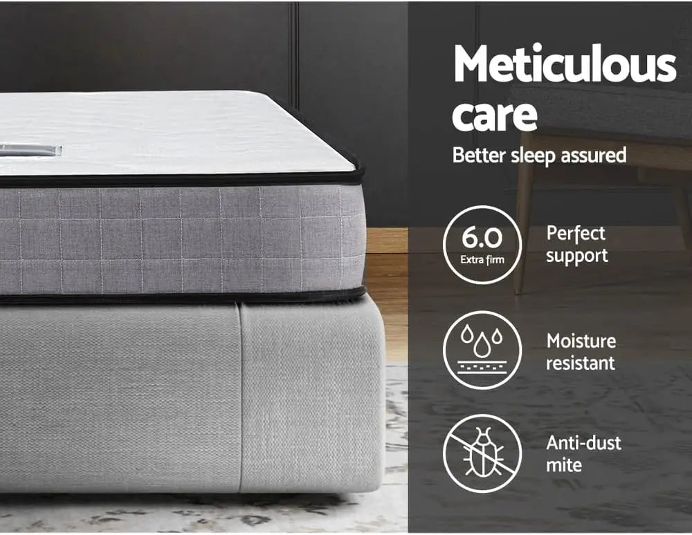 XMSJ Queen Mattress 13cm (8") Bonnell Spring - Firm Foam Topper Breathable Tight Top 5Yrs Warranty - Deal Done