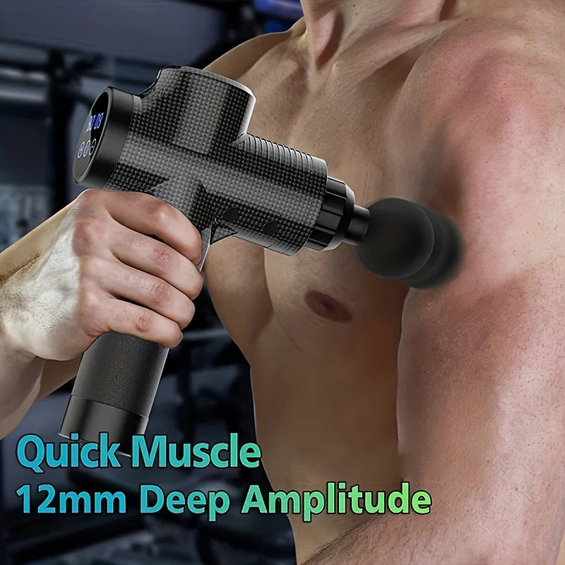 30-Level Massage Gun - Deep Tissue Muscle Massager Electric Fascia Gun Noise Reduction