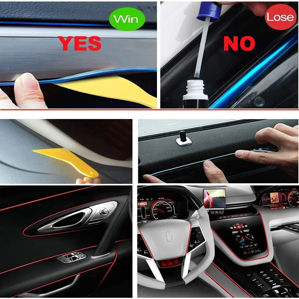 5M Car Interior LED Strip Ambient Light – 10 Colors
