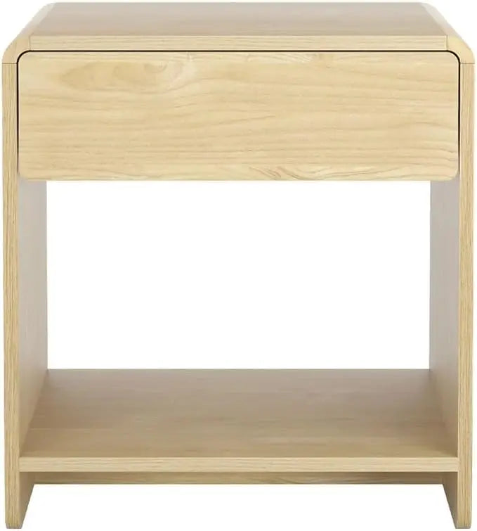 XMSJ Side Table Pine - Modern Morocco Nightstand with Drawer & Shelf - Deal Done