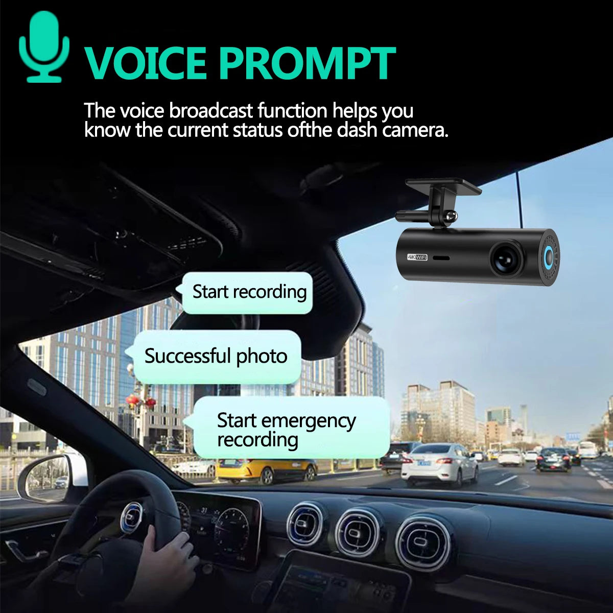 4K/2K WiFi Dash Cam – 24H Parking Monitor