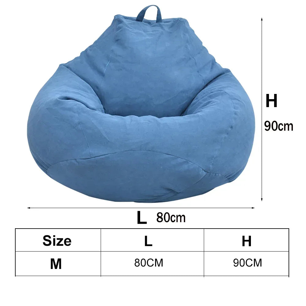 Bean Bag Sofa Cover Only 80x90cm - Linen Fabric Lazy Chair Cover (No Filler) - Deal Done