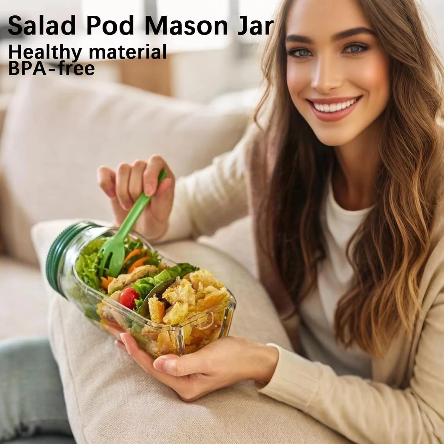 Portable Salad Container All-in-One - Leak Proof Meal Prep Bowl with Compartments - Deal Done
