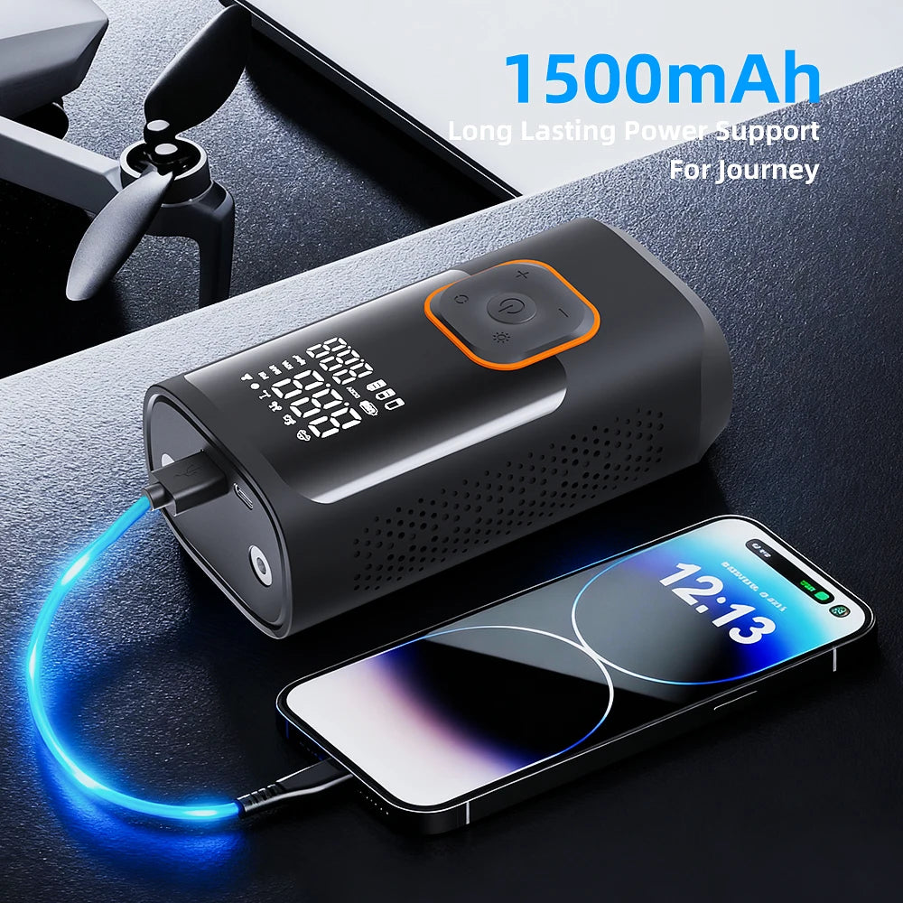 Portable Wireless Tyre Inflator – Car, Bike & Ball