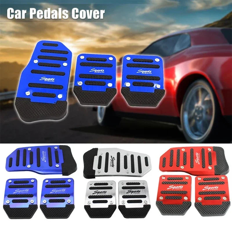 Universal Aluminium Car Pedal Cover Set – Non-Slip
