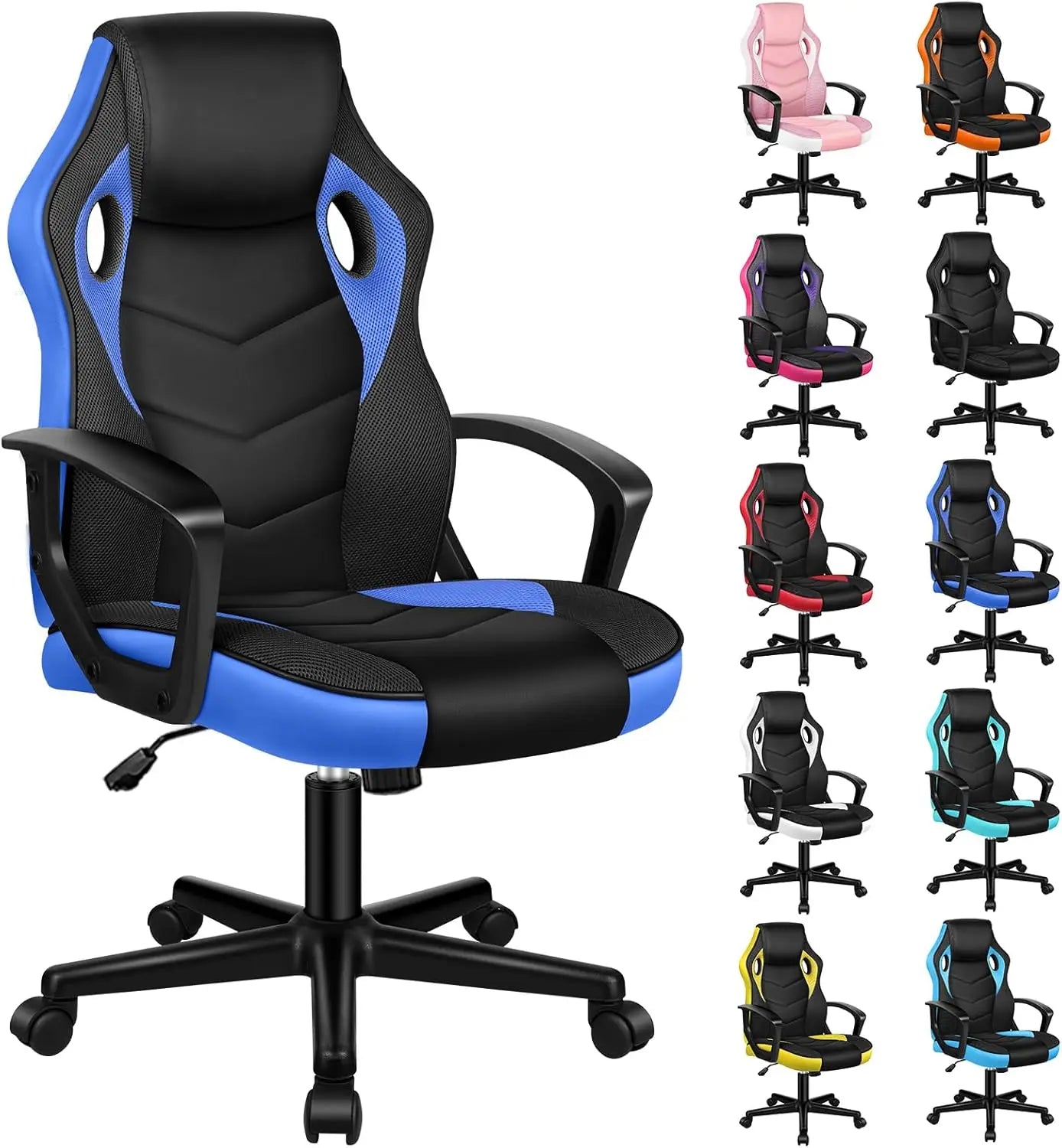 XMSJ Office Chair Height Adjustable - PU Leather Ergonomic Desk Chair with SGS Gas Lift - Deal Done