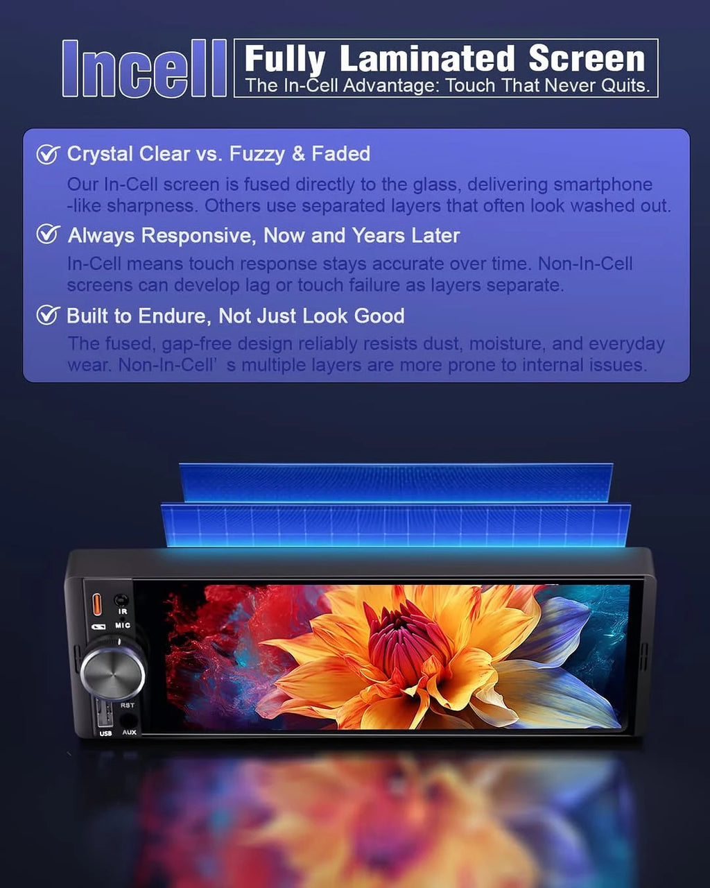 6.86" Car MP5 Radio CarPlay Android Auto