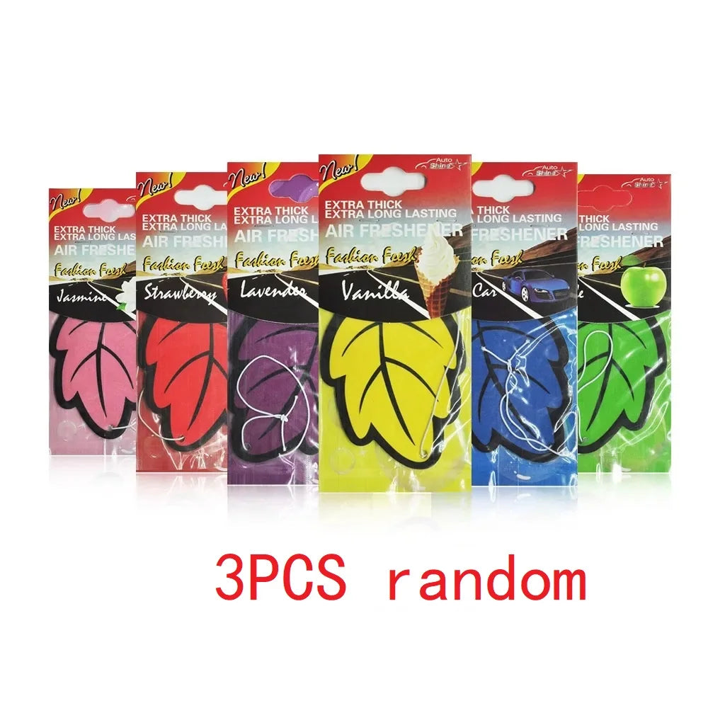 Hanging Car Air Freshener – Scented Leaf Shape (3–30 Pack)