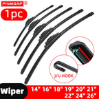 Double Rubber Wiper Blades J/U Hook – 14" to 26"