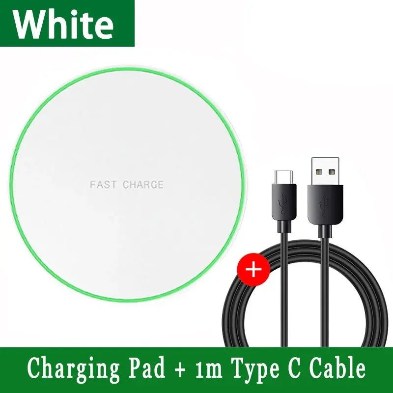 VIKEFON 30W Fast Wireless Charger Pad - Type C LED Charging Station for iPhone Samsung - Deal Done