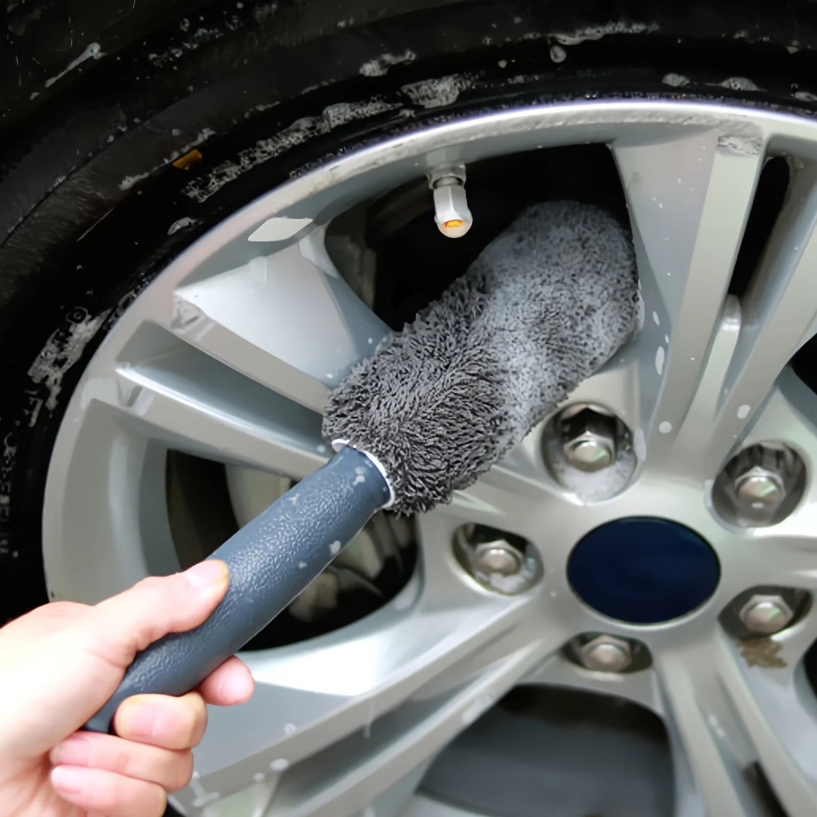 Microfiber Car Tyre & Wheel Rim Cleaning Brush