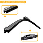 Universal Soft Rubber Wiper Blades – 14" to 24" U-Type