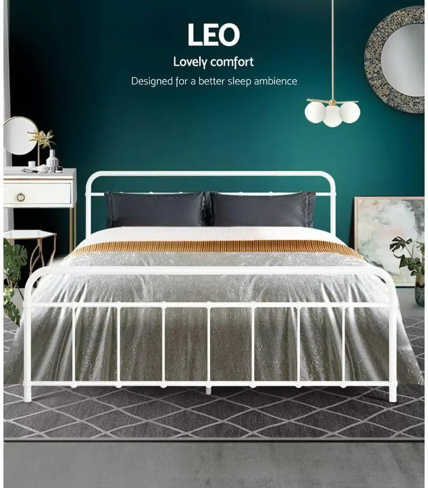 XMSJ Metal Platform Bed Frame with Headboard - Heavy Duty 300kg Capacity - Deal Done