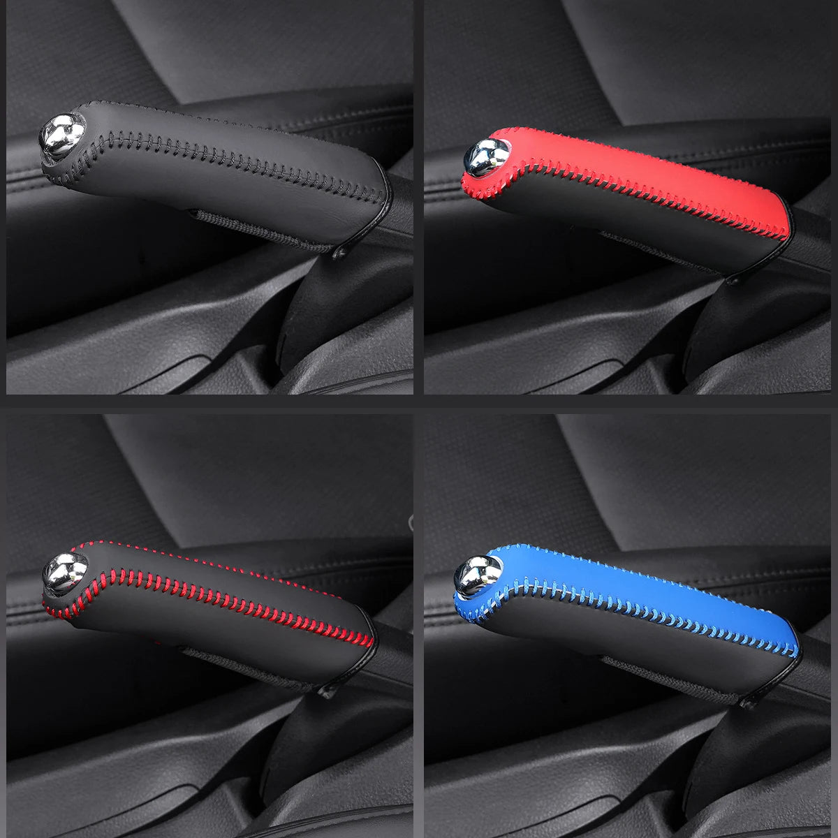 Car Leather Handbrake Cover Protective Sleeve – 4 Colors