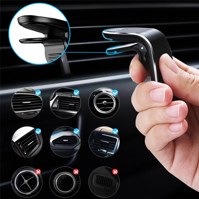 Magnetic Car Phone Holder - 360° Rotation Air Vent Mount for iPhone Samsung Huawei GPS - Deal Done