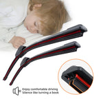 Double Rubber Wiper Blades J/U Hook – 14" to 26"