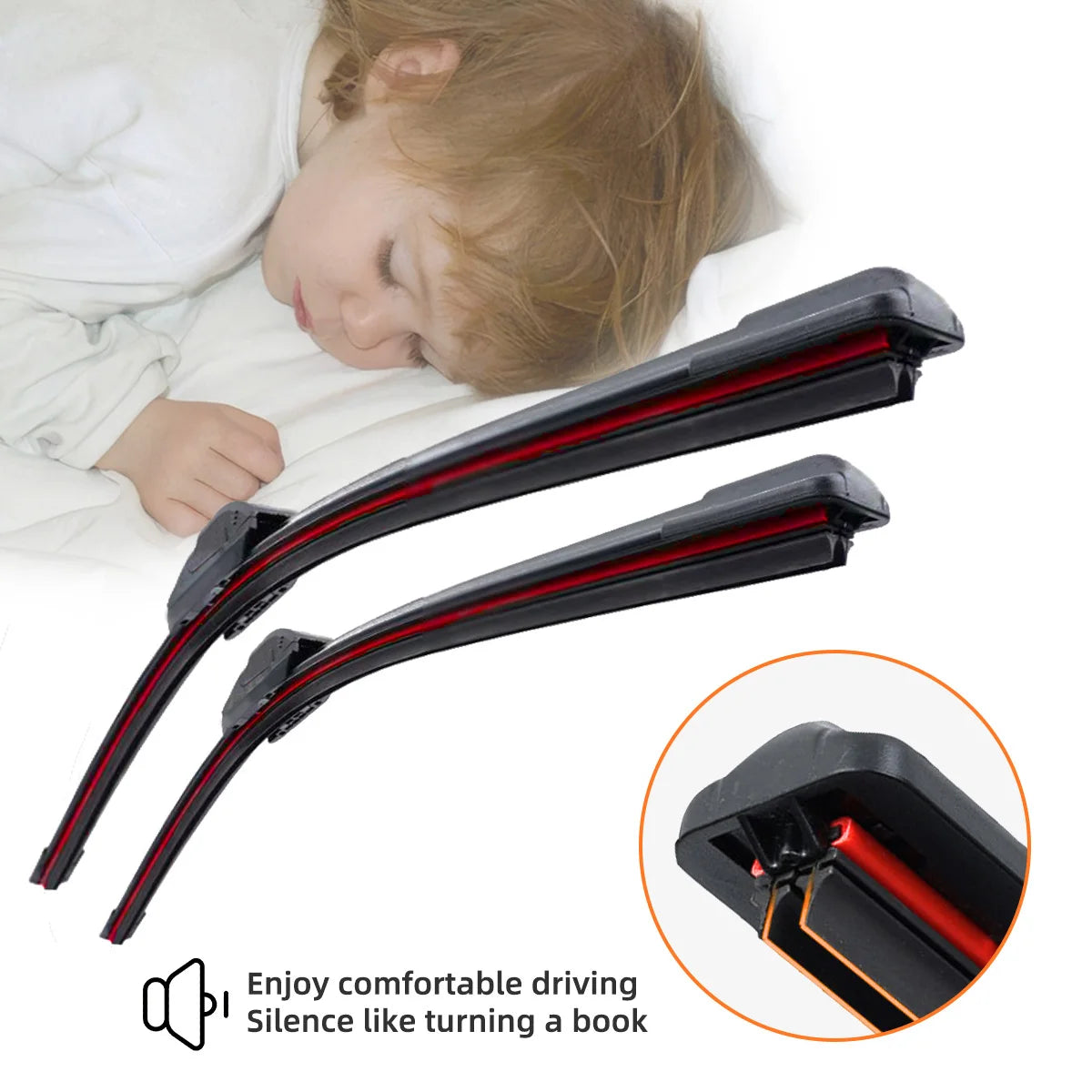 Double Rubber Wiper Blades J/U Hook – 14" to 26"