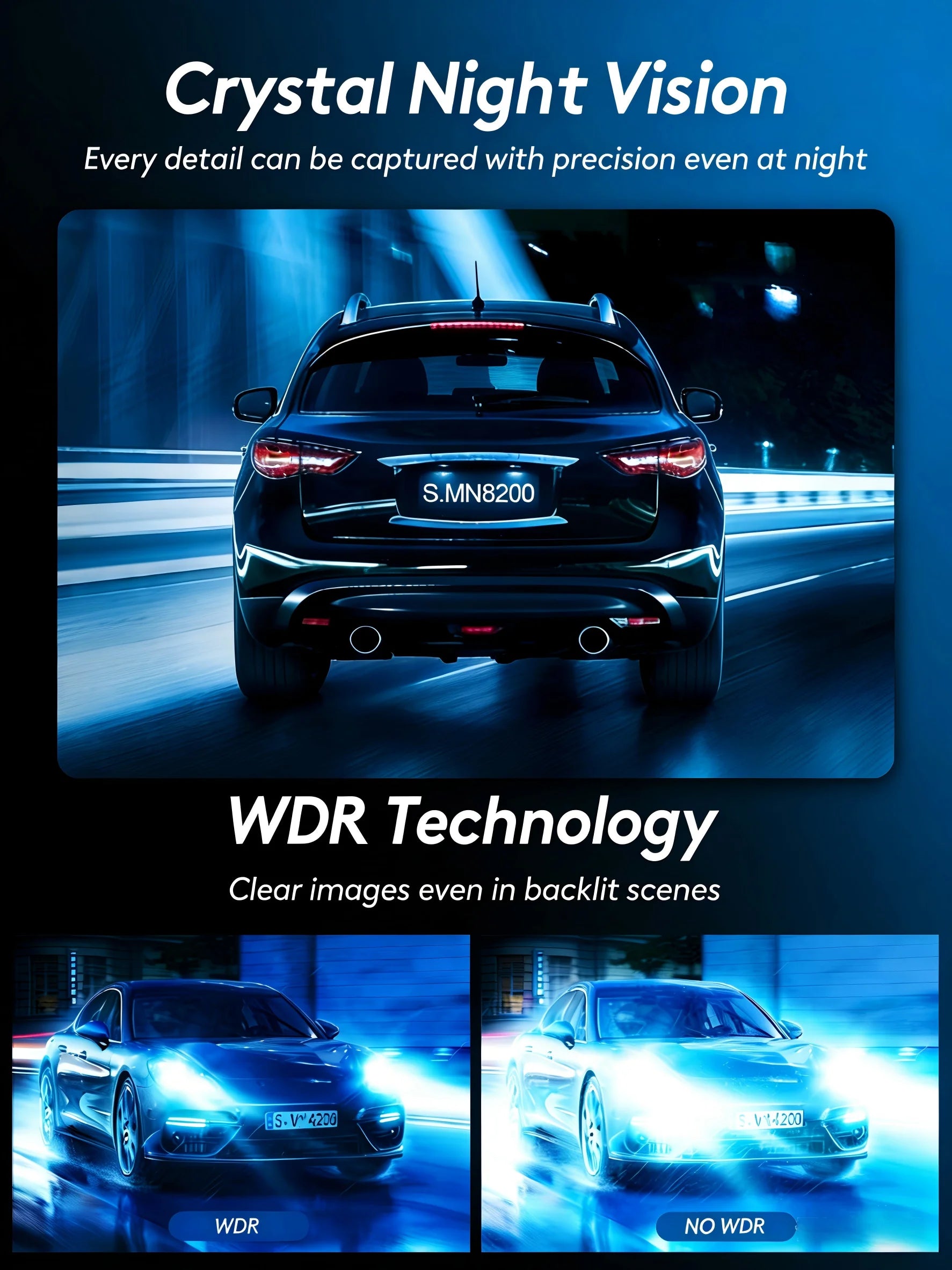 4K Dual Dash Cam WiFi – Night Vision & Parking