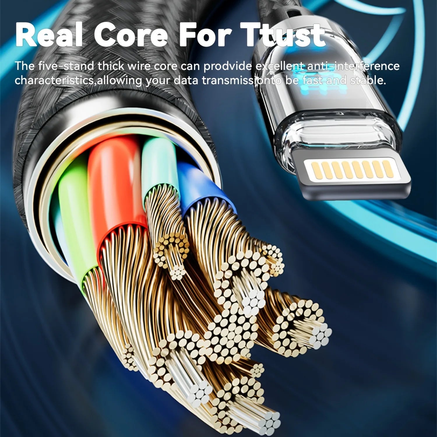 27W Fast Charge Cable – USB-A/Type-C to Lightning