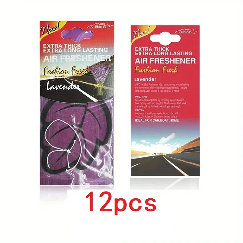 Hanging Car Air Freshener – Scented Leaf Shape (3–30 Pack)