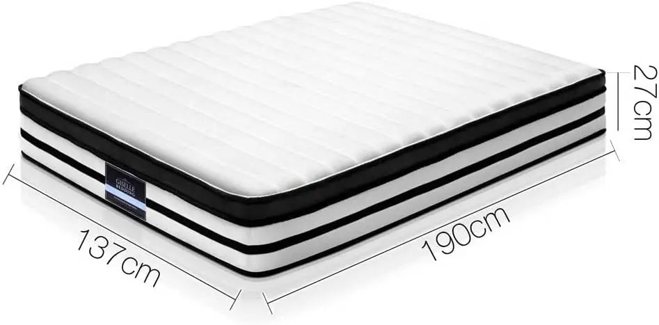 XMSJ Double Mattress 27cm (8") - 5-Zone Pocket Spring System Breathable Euro Top 5Yrs Warranty - Deal Done