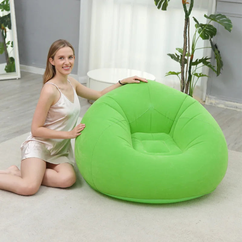 Large Inflatable Lazy Sofa Chair - PVC Lounger Bean Bag for Indoor Outdoor - Deal Done