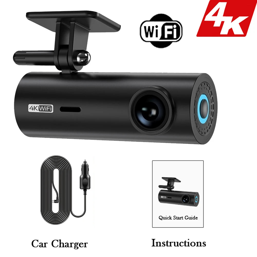 4K/2K WiFi Dash Cam – 24H Parking Monitor