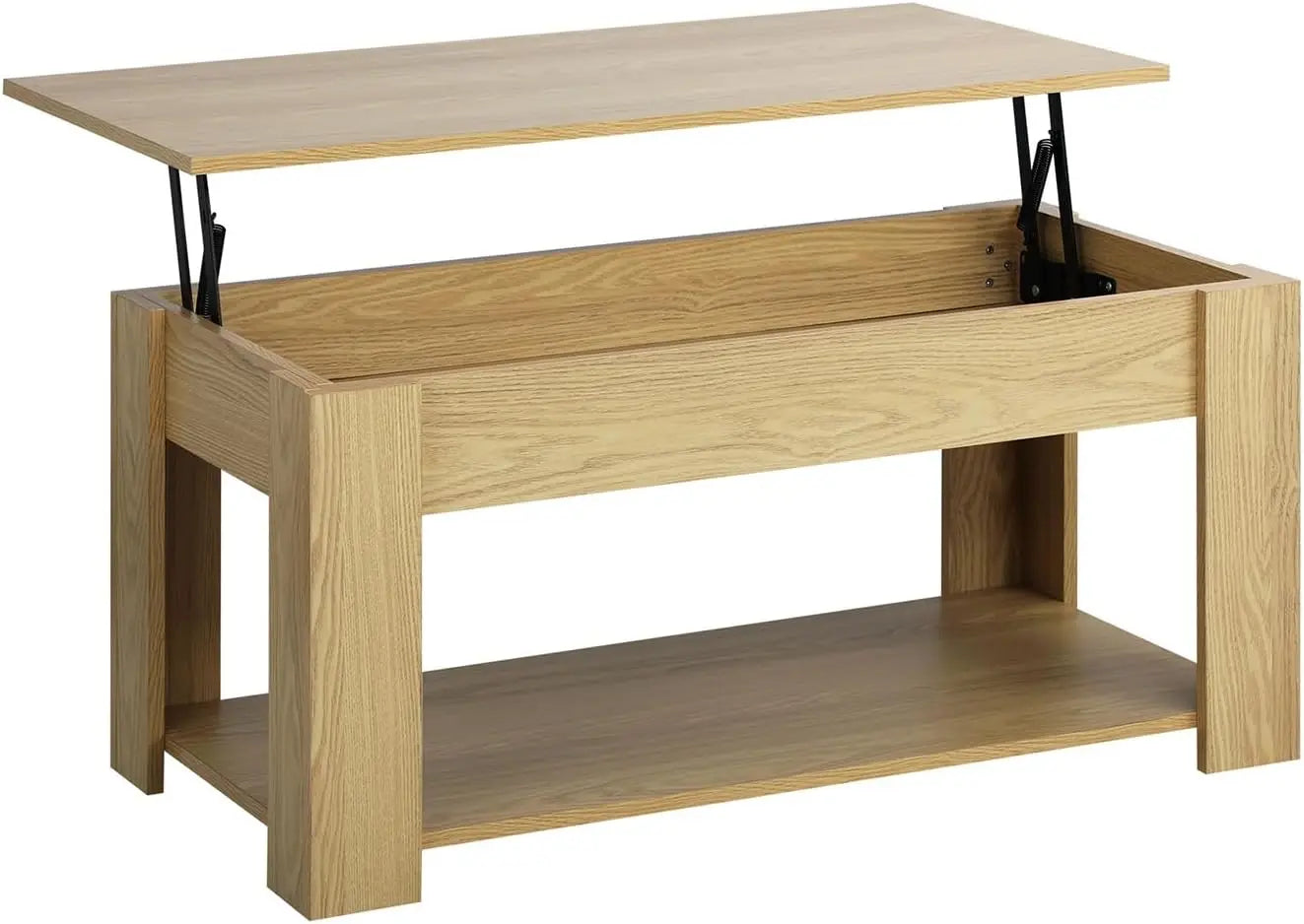 XMSJ Coffee Table with Hidden Compartment - Rising Tabletop Storage Shelf - Deal Done