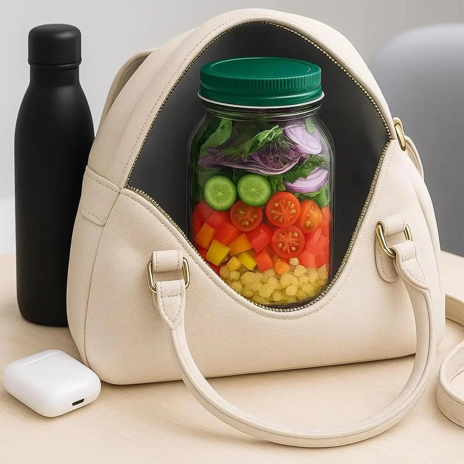 Portable Salad Container All-in-One - Leak Proof Meal Prep Bowl with Compartments - Deal Done