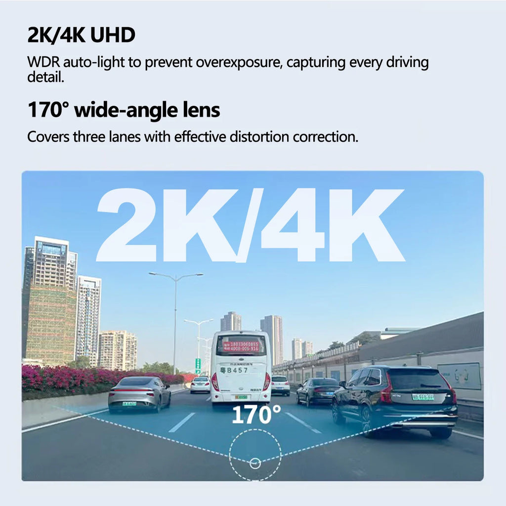 4K/2K WiFi Dash Cam – 24H Parking Monitor