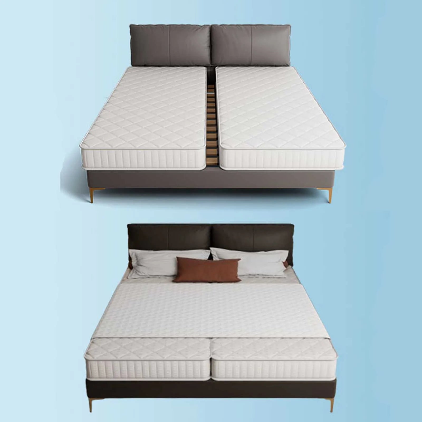 Bed Bridge Twin to King Converter Kit - Mattress Gap Filler 254x120cm - Deal Done