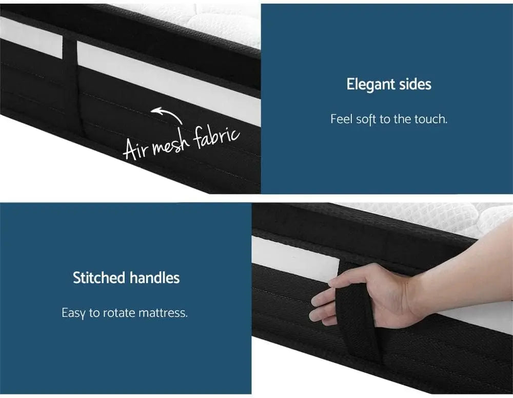 XMSJ King Single Mattress 28cm (8") - 7-Zone Pocket Spring System Innerspring Foam Breathable - Deal Done