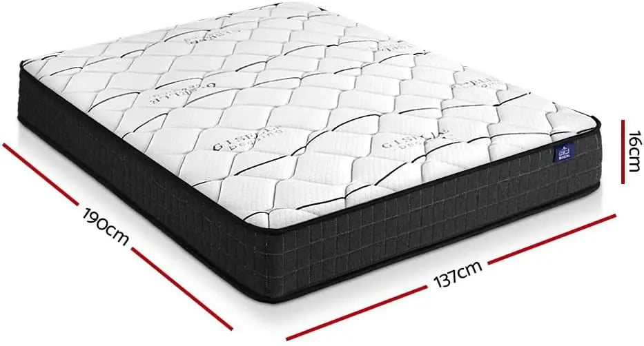 XMSJ Double Mattress 16cm Bonnell Foam - 6-Coil Spring System Euro Top 5Yrs Warranty - Deal Done