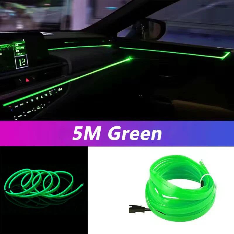 5M Car Interior LED Strip Ambient Light – 10 Colors