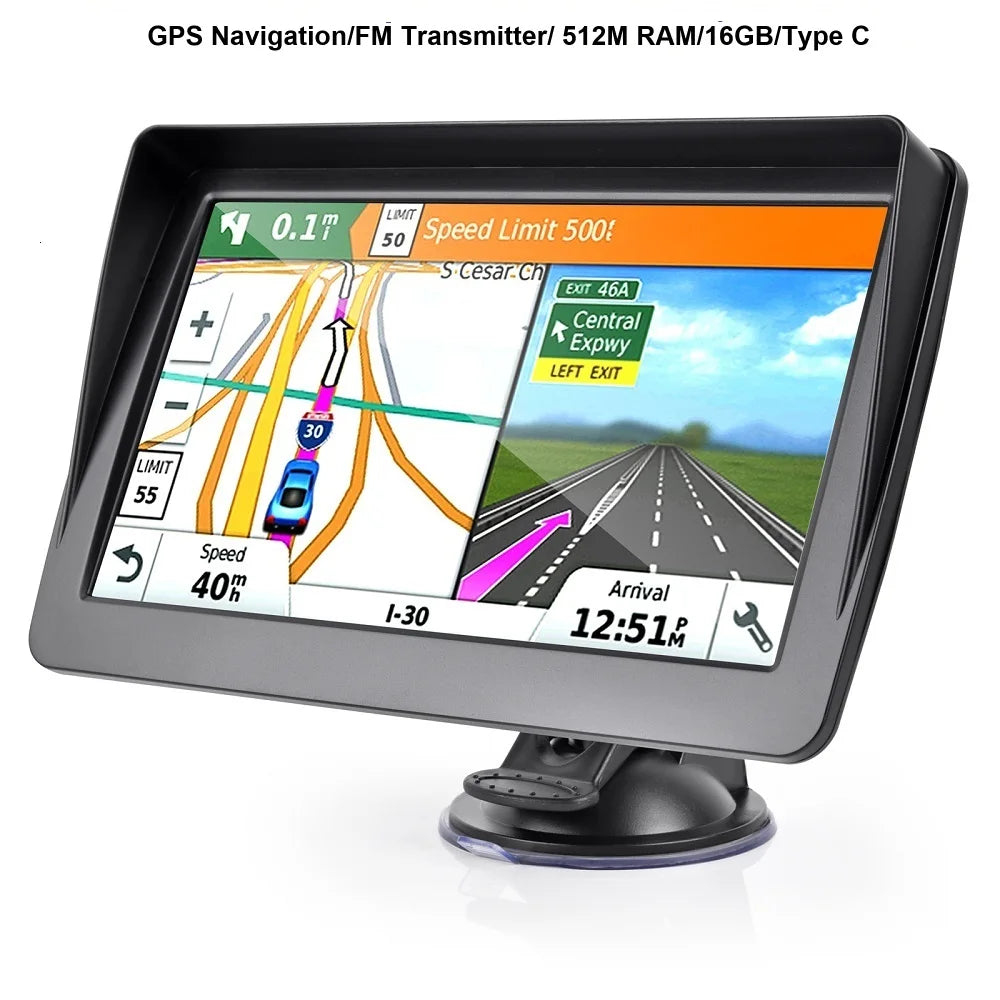 Car GPS Navigator 5" 7" 9" – 512M 16GB Free Maps