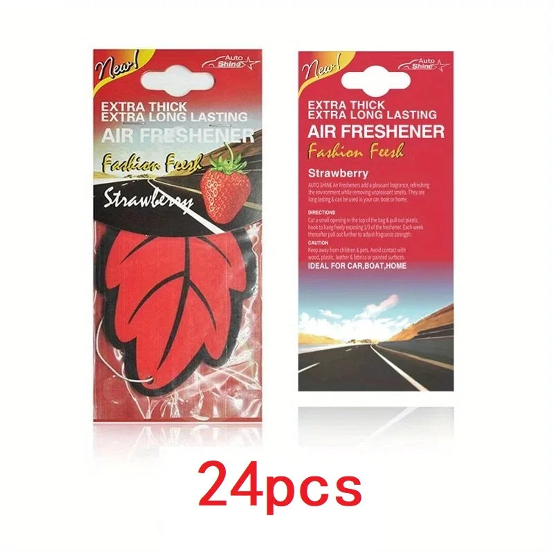 Hanging Car Air Freshener – Scented Leaf Shape (3–30 Pack)