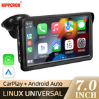 Hippcron 7" Portable CarPlay & Android Auto Car Radio
