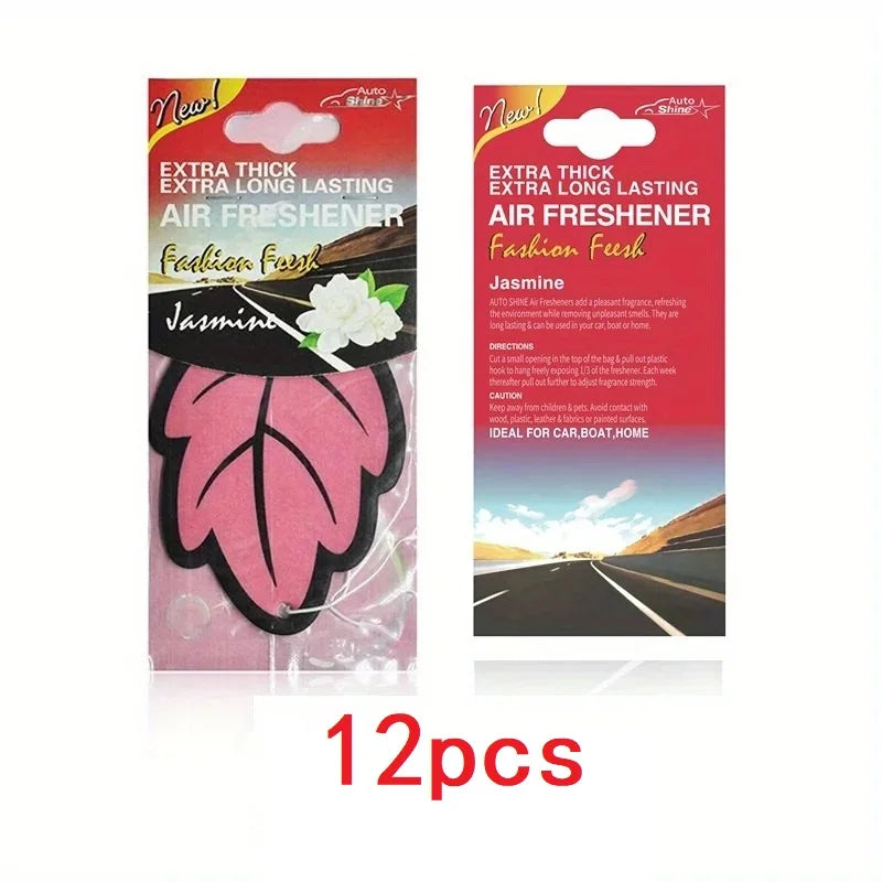 Hanging Car Air Freshener – Scented Leaf Shape (3–30 Pack)