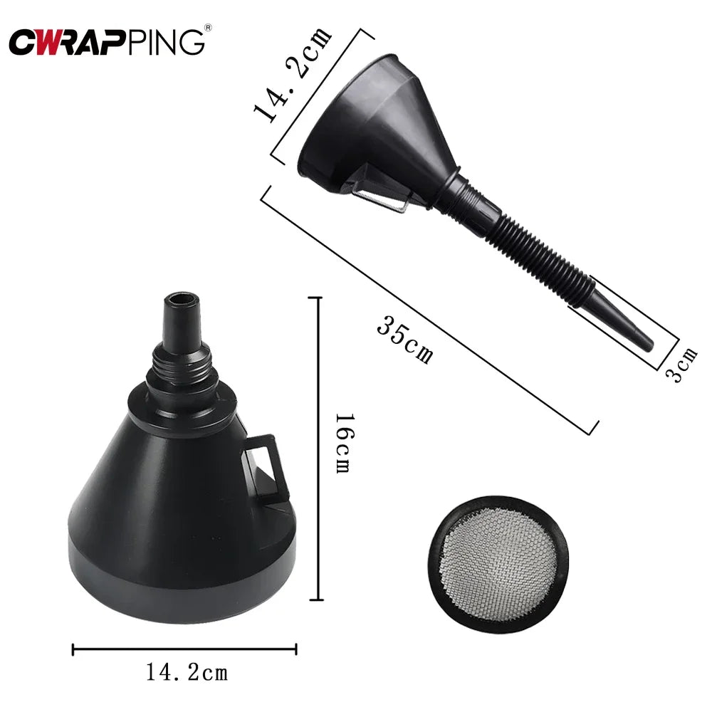 Engine Refueling Funnel with Filter & Extension Hose