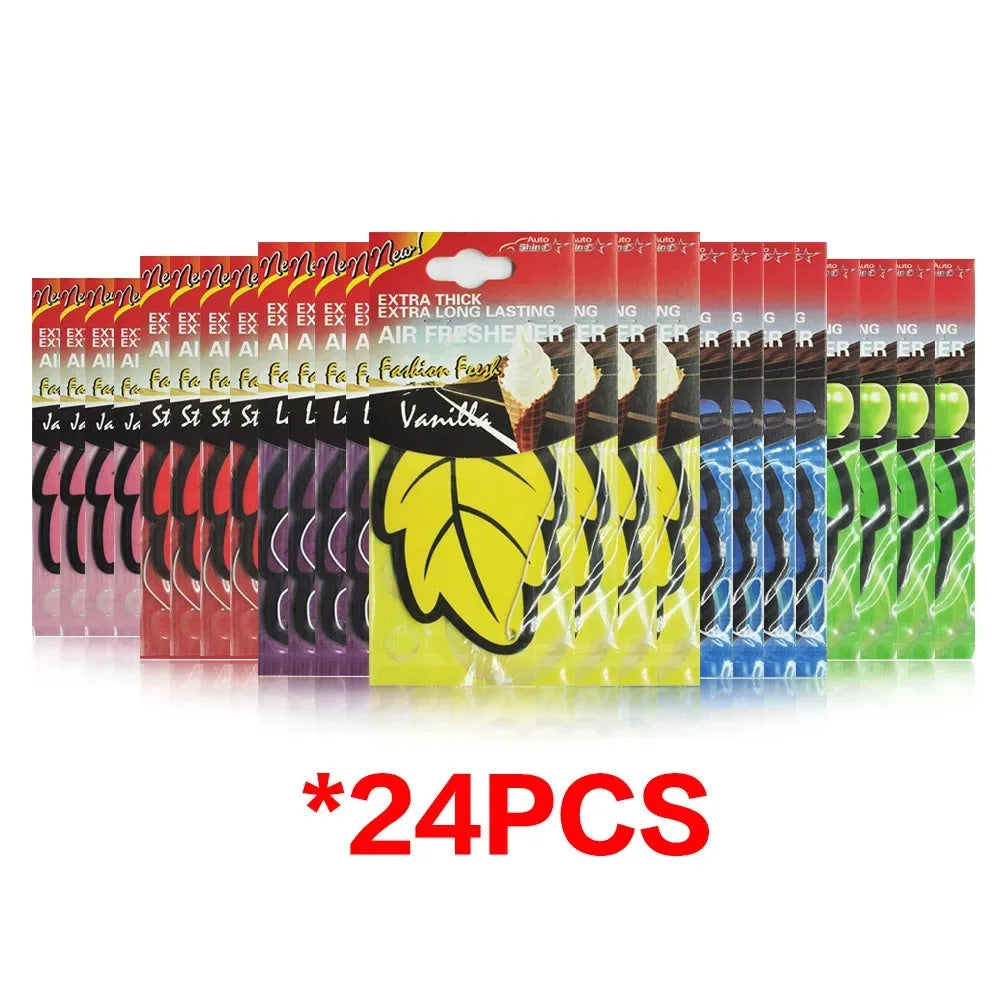 Hanging Car Air Freshener – Scented Leaf Shape (3–30 Pack)
