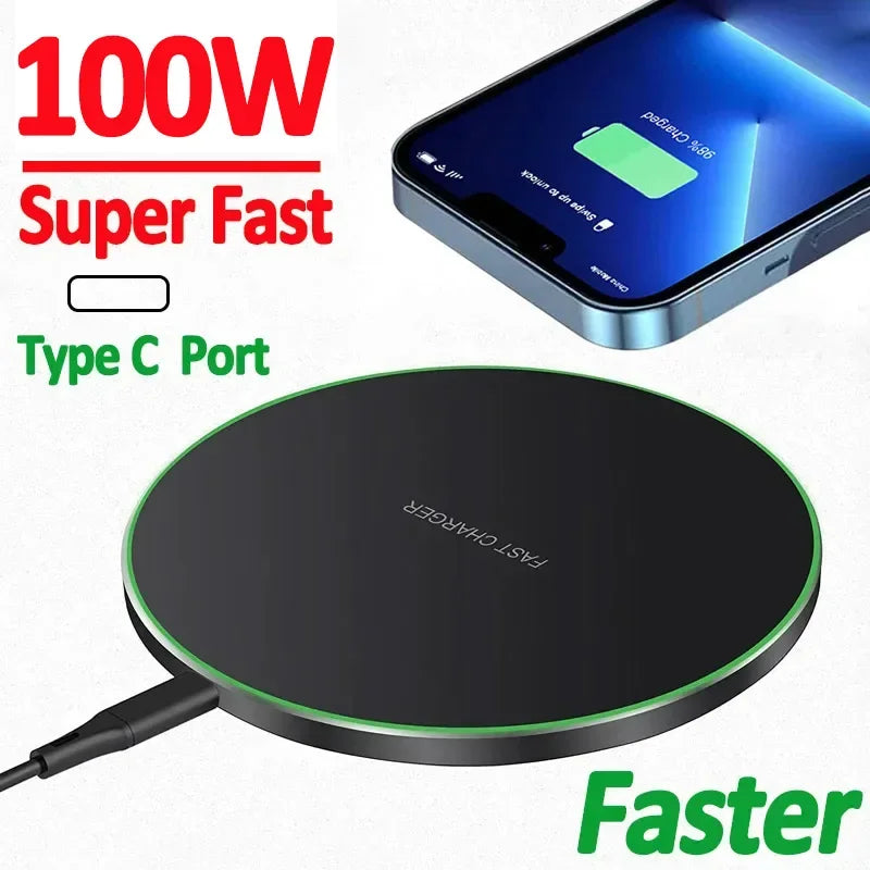 VIKEFON 30W Fast Wireless Charger Pad - Type C LED Charging Station for iPhone Samsung - Deal Done